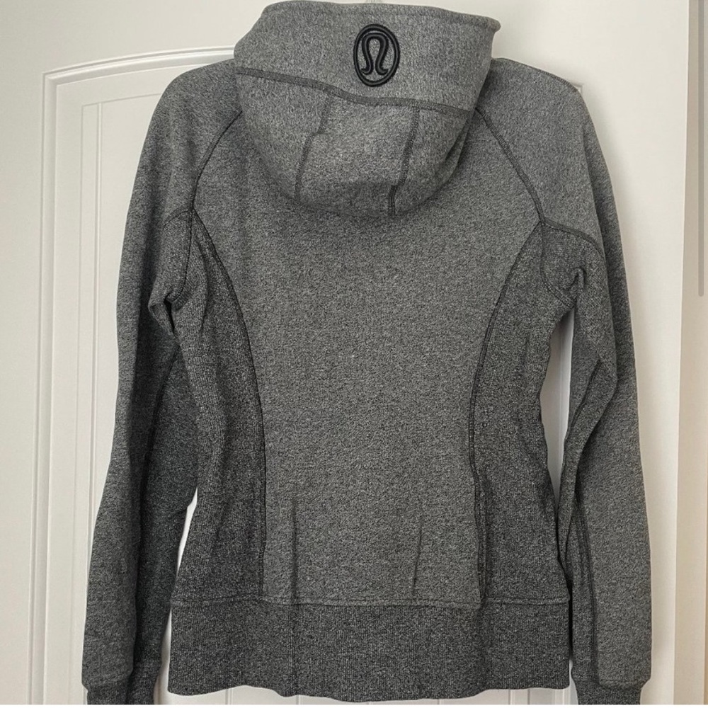 Lululemon Size 8 Heathered Speckled Black Scuba Hoodie